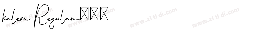 kalem Regular字体转换